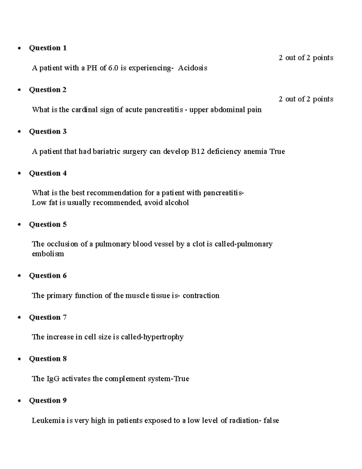 Patho Final Exam Questions and Answers (Key Concepts & Conditions ...