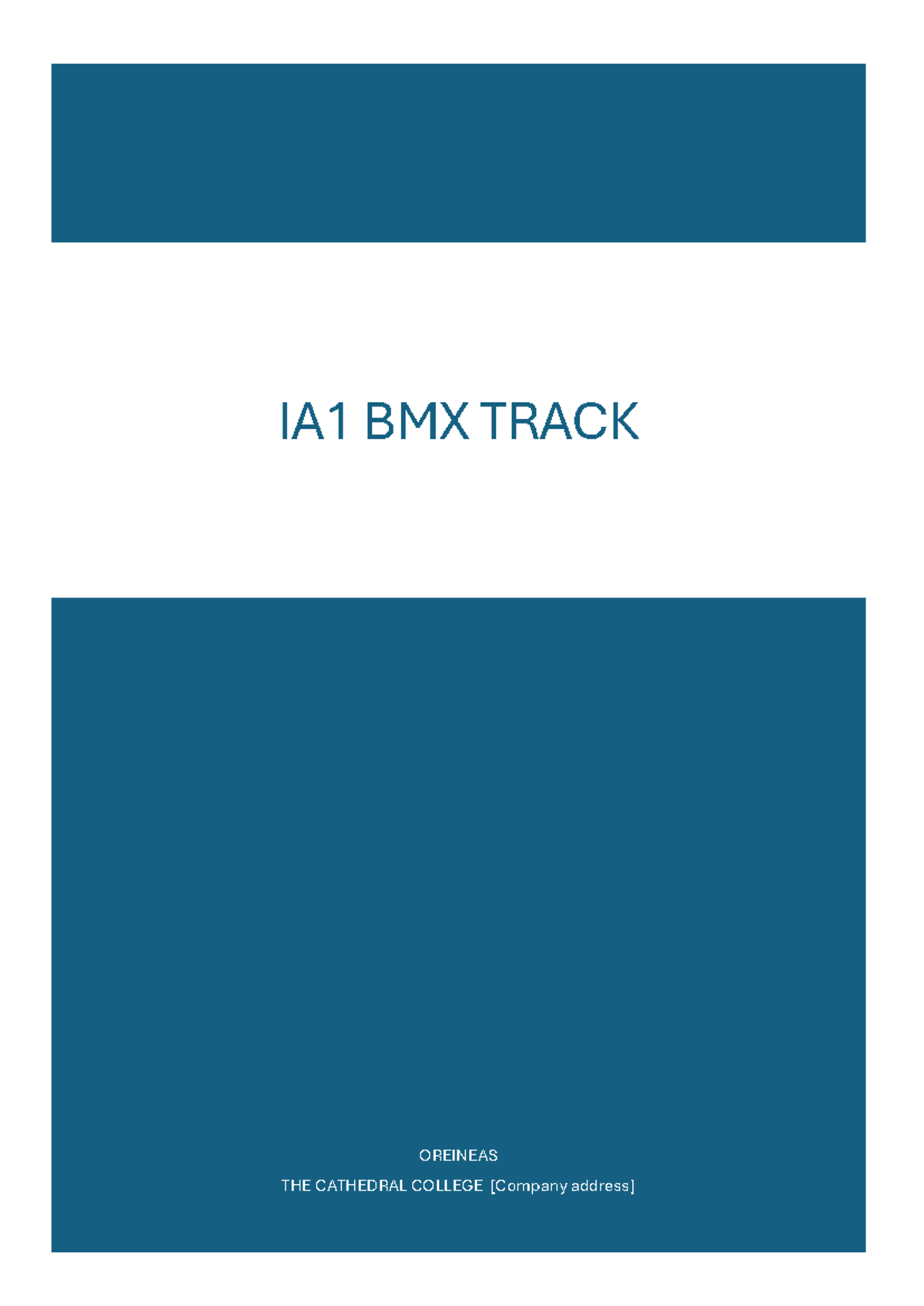 IA2 Math Methods PSMT: Designing a BMX Track for 2032 Olympics - Studocu