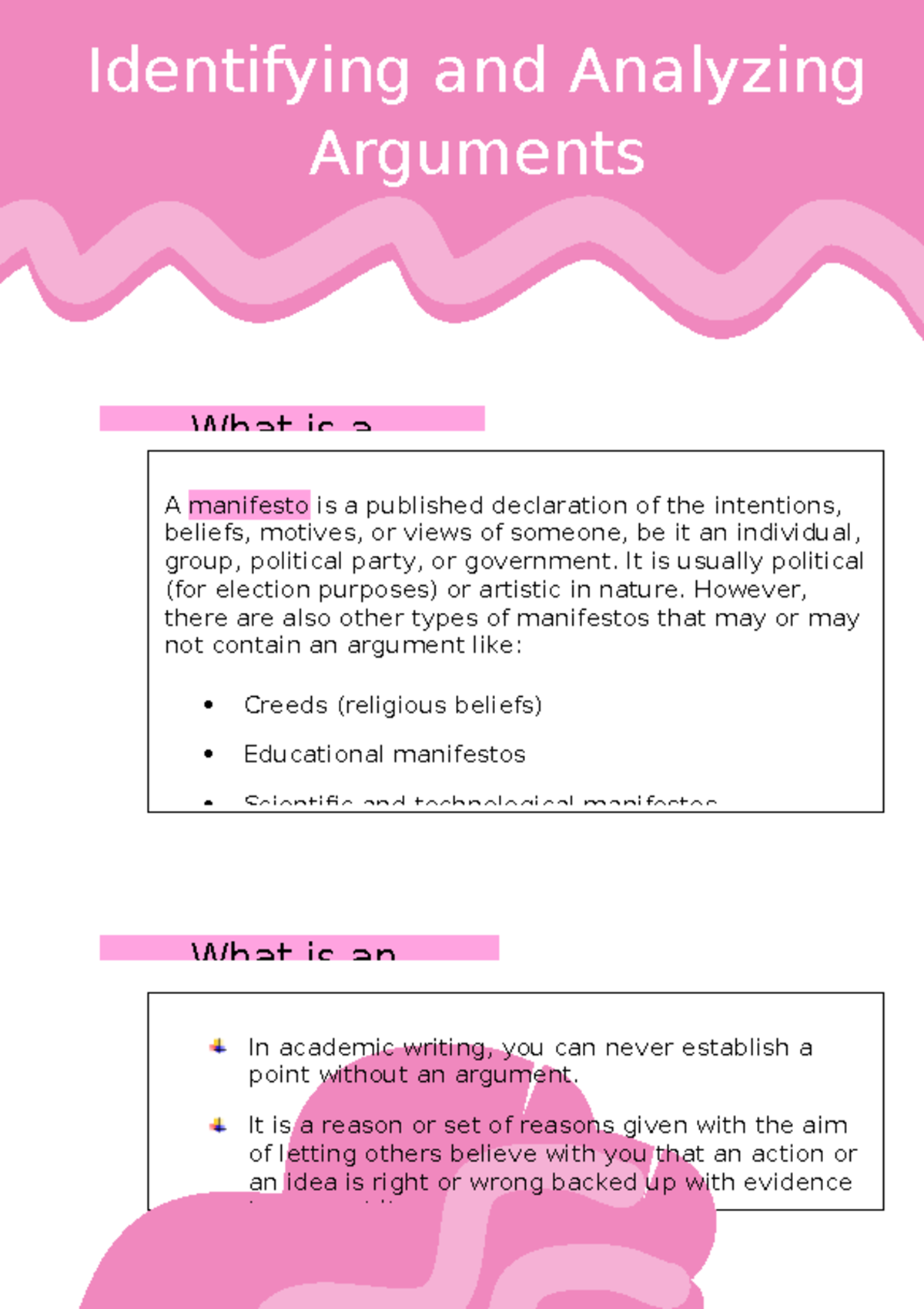 EAPP - Argumentative Essay Writing Notes and Guidelines - Studocu