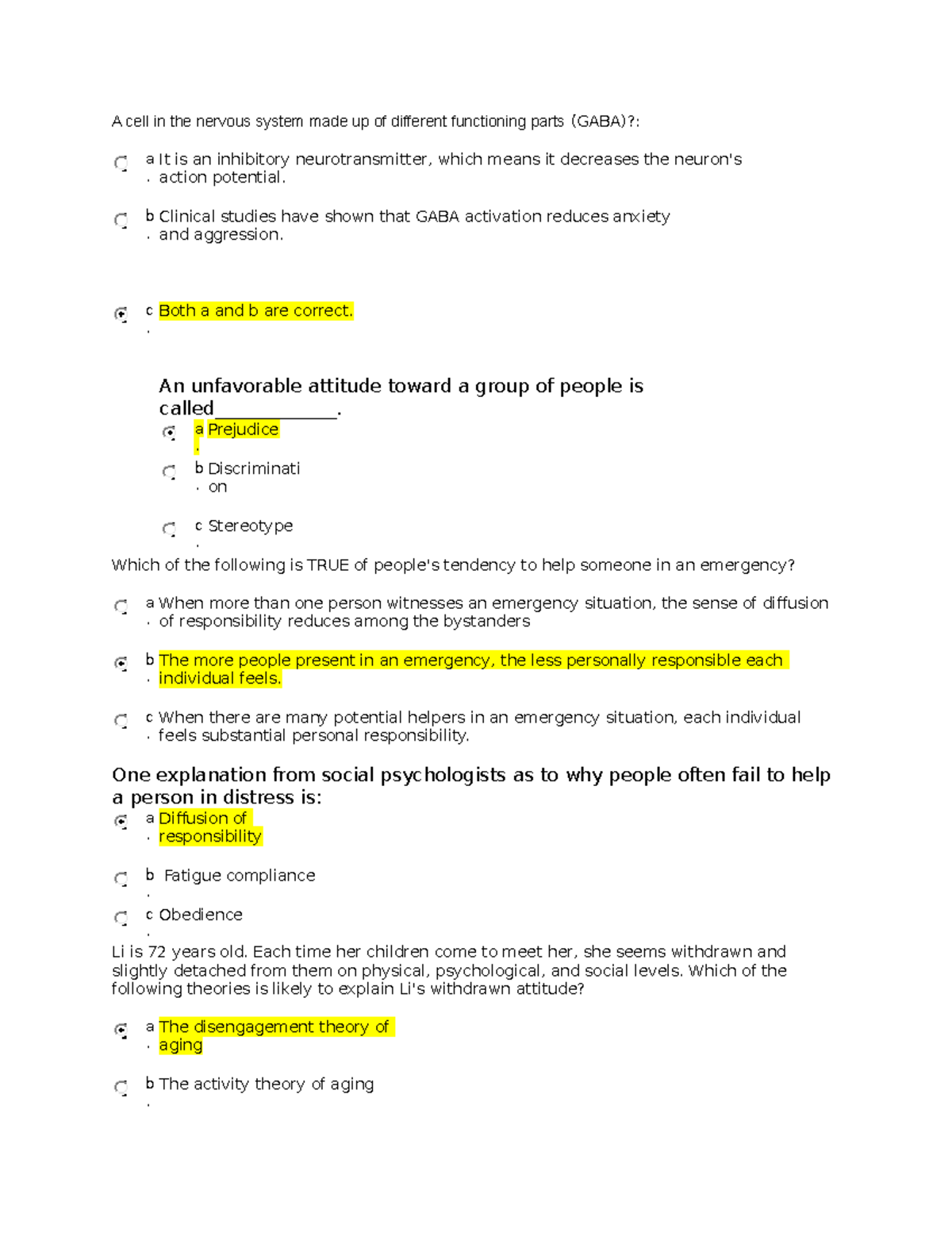 PSY103 Midterm II: Key Concepts in Psychology and Neurotransmitters ...