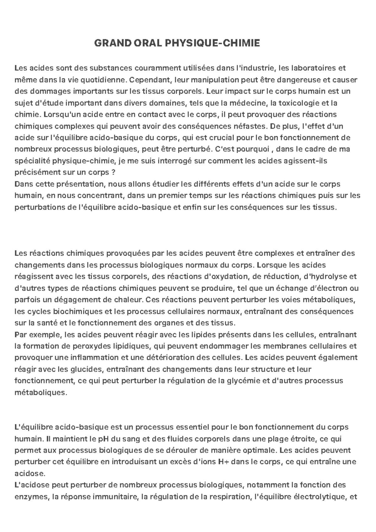 Grand oral Physique Aurore boréal Grand oral PhysiqueChimie Exposé — free download