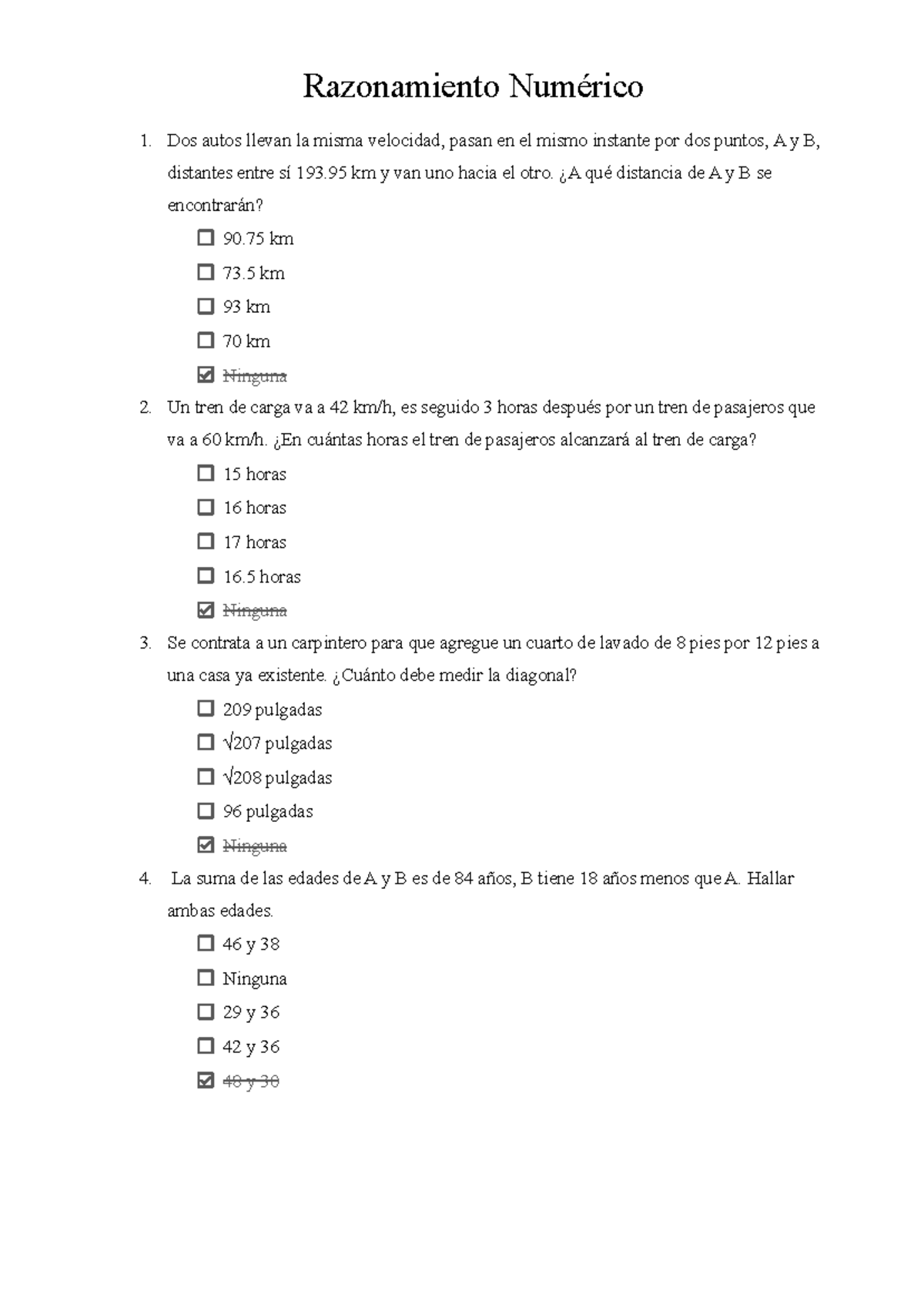 Razonamiento Numérico examen especifico 2021 - Document Preview