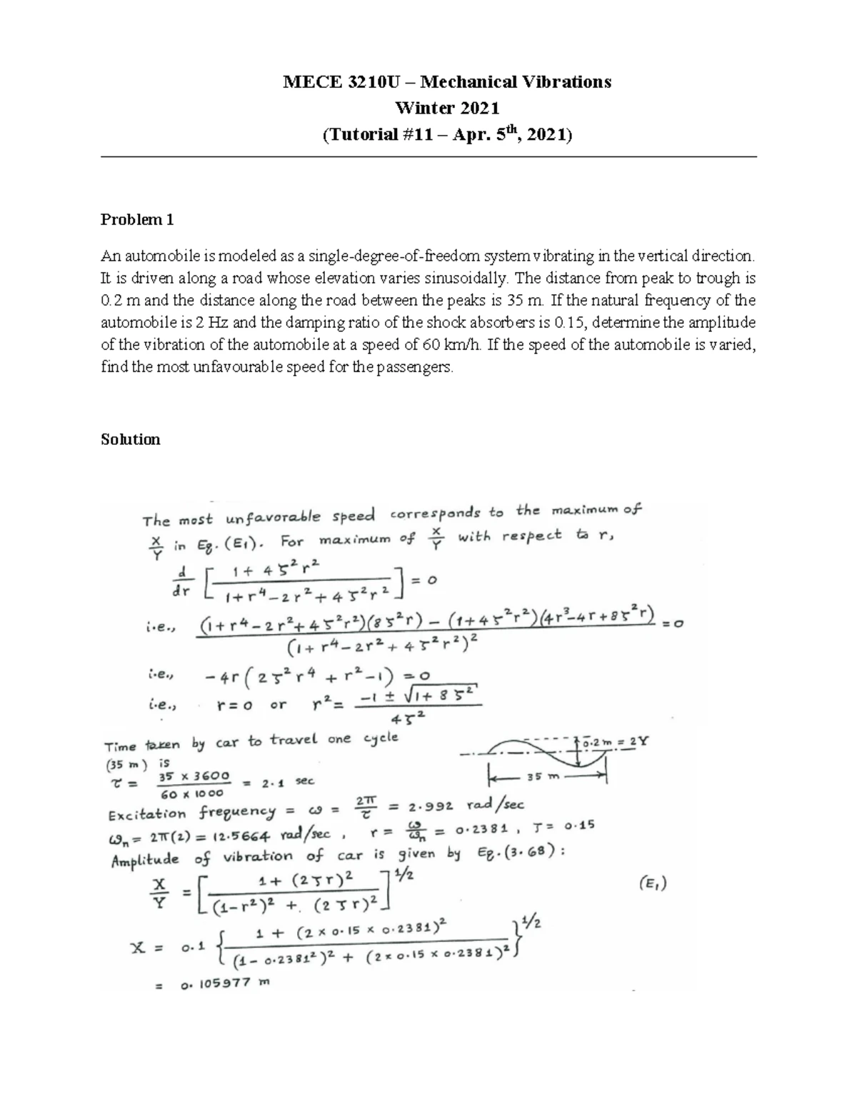 MECE 3210U Midterm Exam 1 Solutions - February 2023 - Studocu