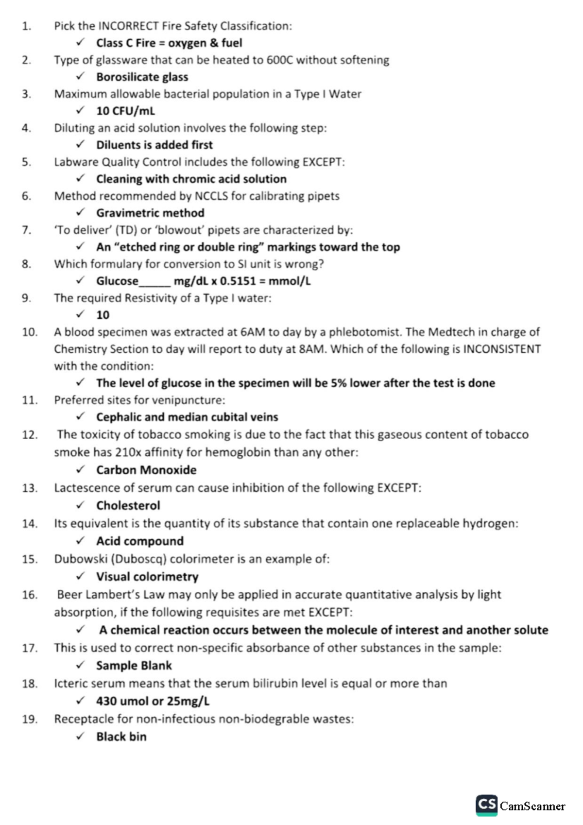 SIE 2023 Lab Techniques and Quality Control Notes for Final Exam - Studocu
