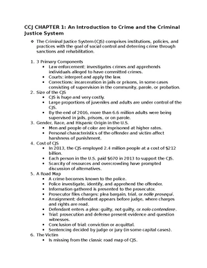 Criminal Justice System - Study Notes & Assignments - Studocu