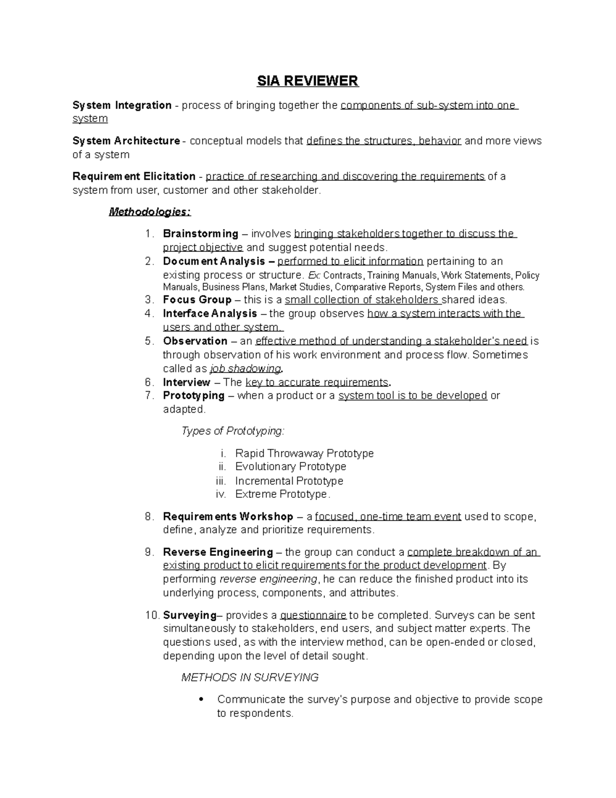 SIA 101: Comprehensive Summary of System Integration & Architecture ...