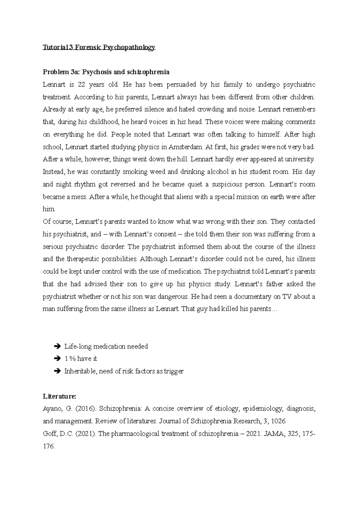 Tutorial 3 - Forensic Psychopathology: Psychosis & Autism Analysis ...