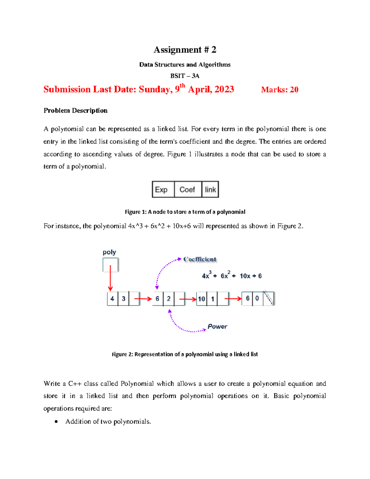 Assignment Linked list 22032023 023437 pm - Assignment # 2 Data ...