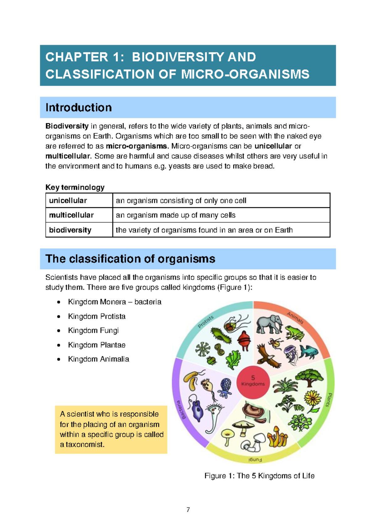 Biodiversity and Classification of Microorganisms: A Detailed Overview -  Studocu