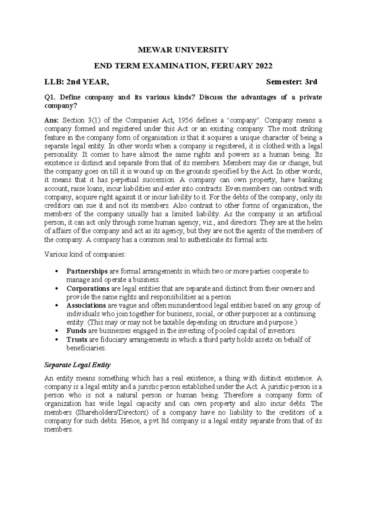 LLB 2nd Year, Sem 3: Beneficial Construction & Legal Interpretation ...