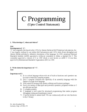 Program Output Check - Dr. Abu Nowshed Chy 1 Program Output Check Write ...