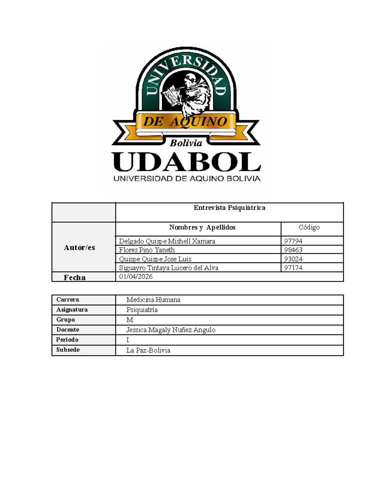 Entrevista Psiquiátrica: Caso de Paciente en Situación de Calle ...