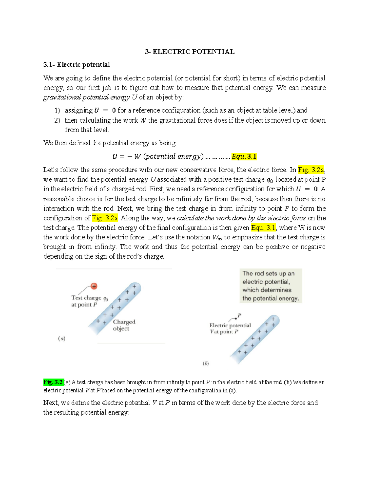 Electric Potential- Student Notes - 3 - ELECTRIC POTENTIAL 3- Electric ...