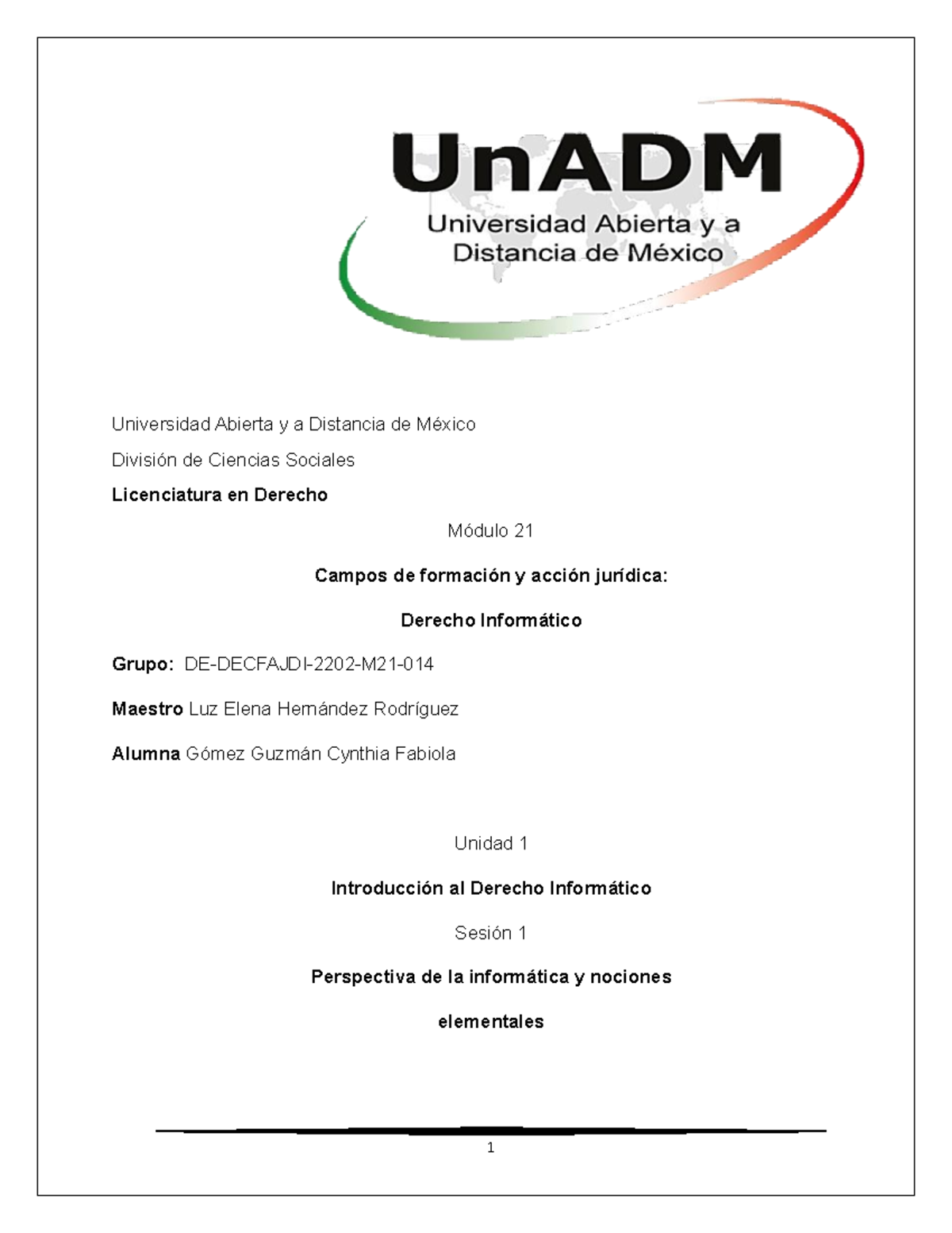 M21 U1 S1 CYGG - modulo 21 unidad 1 sesion 1 - Universidad Abierta y a ...