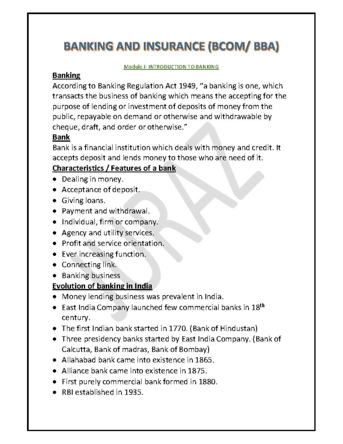 Banking Overview: Key Concepts and Regulations (Module) - Studocu