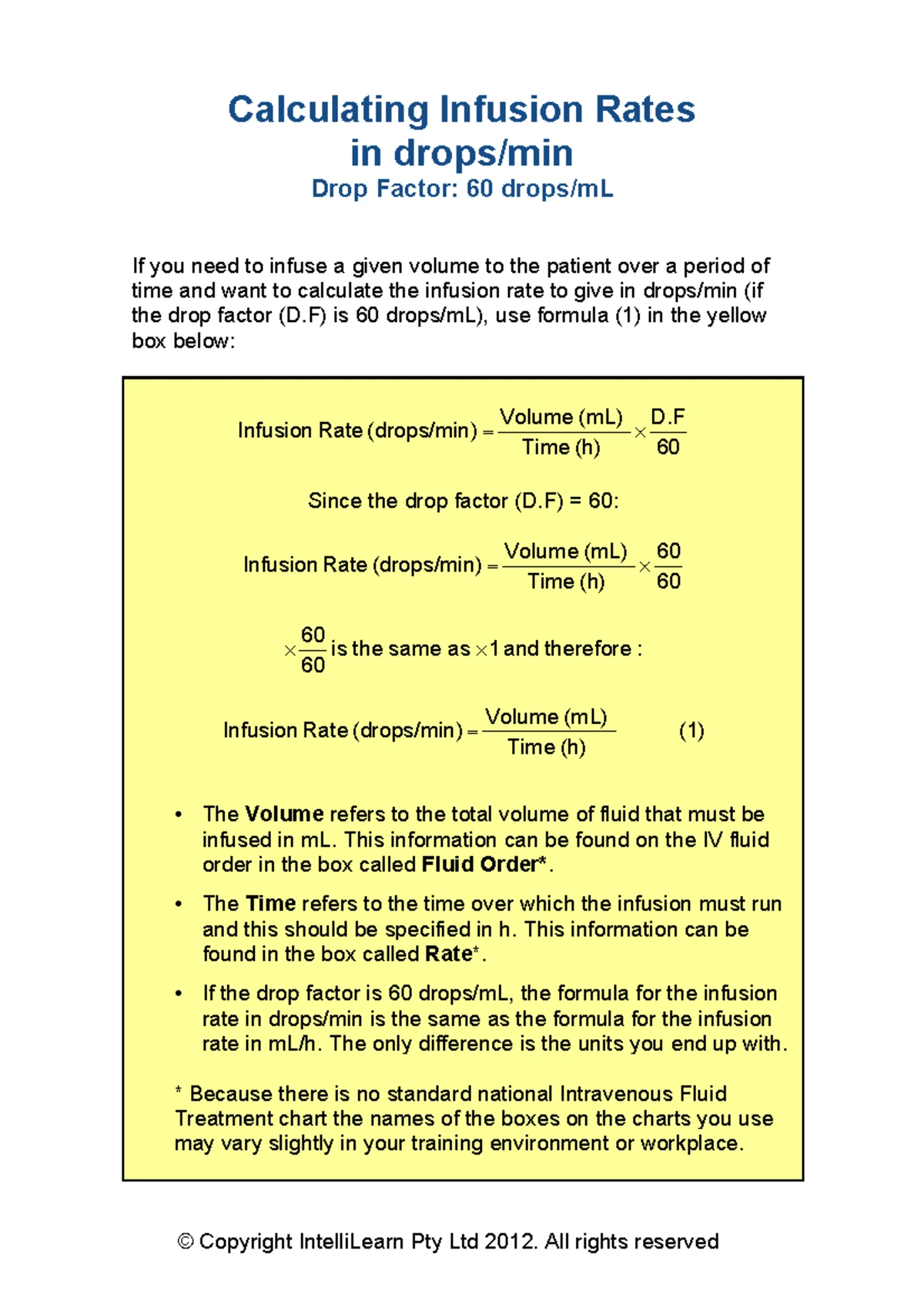 IV Fluid Orders: Key Considerations for Safe Administration - Studocu