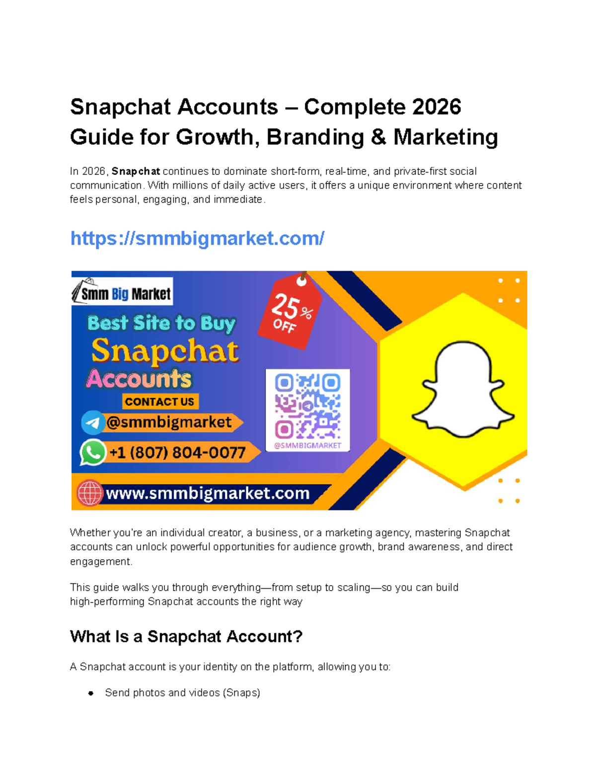 Snapchat Accounts: 2026 Complete Guide for Growth & Branding - Studocu