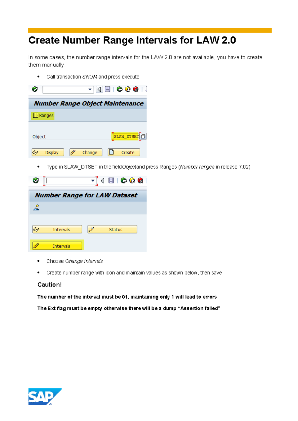 Creating Number Ranges for LAW2: Step-by-Step Guide - Studocu