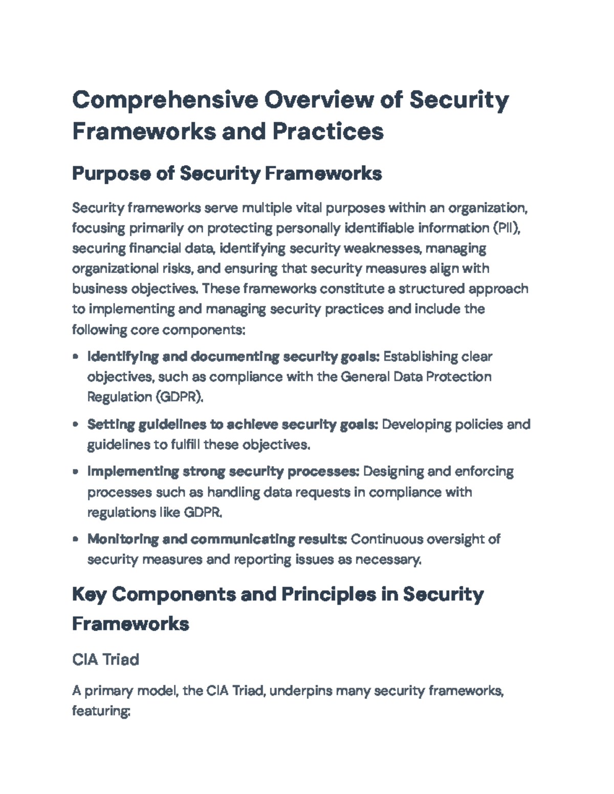 Comprehensive Guide to Security Frameworks and Risk Management ...
