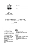 Math Extension 2 - Grade: 12 - New South Wales Higher School ...