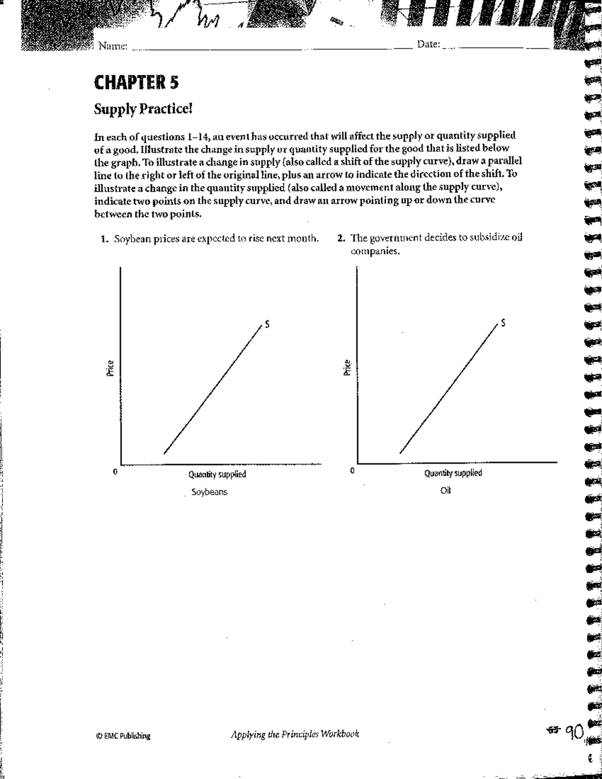 CHAPTER 5 Supply Changes Practice - Applying Principles Workbook - Studocu