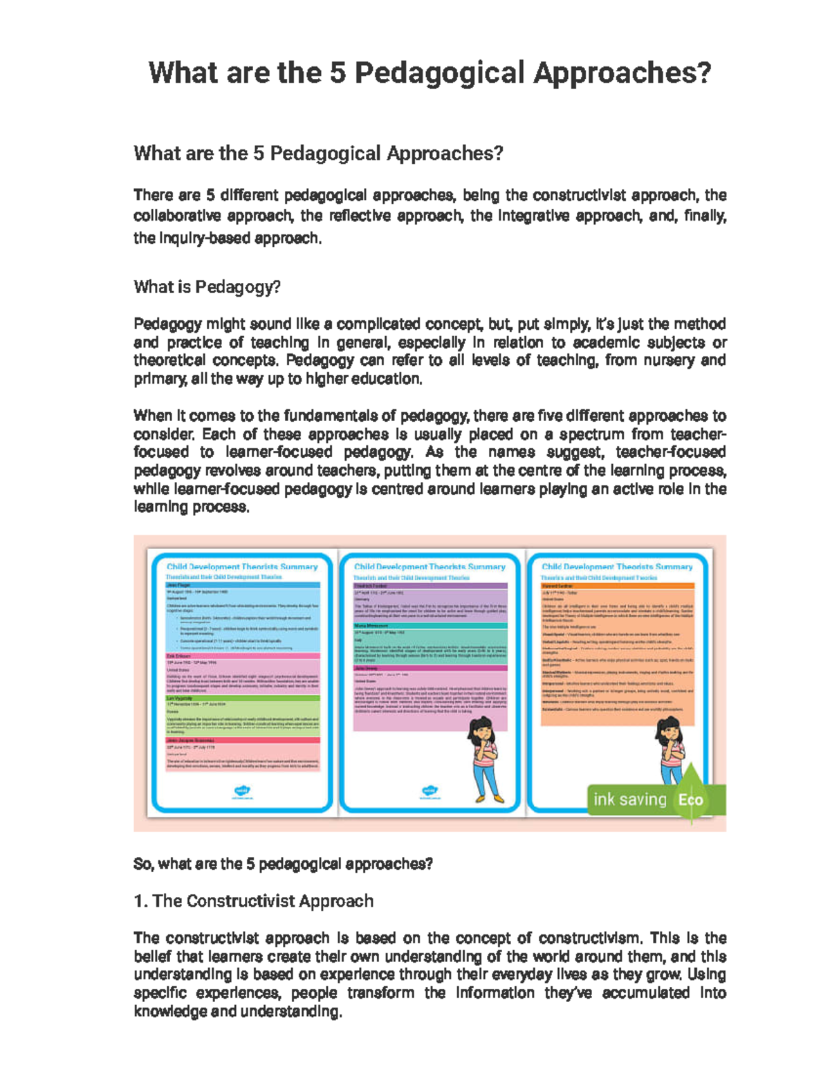 5 Pedagogical Approaches Twinkl Teaching Wiki - 241004 103237 - What ...