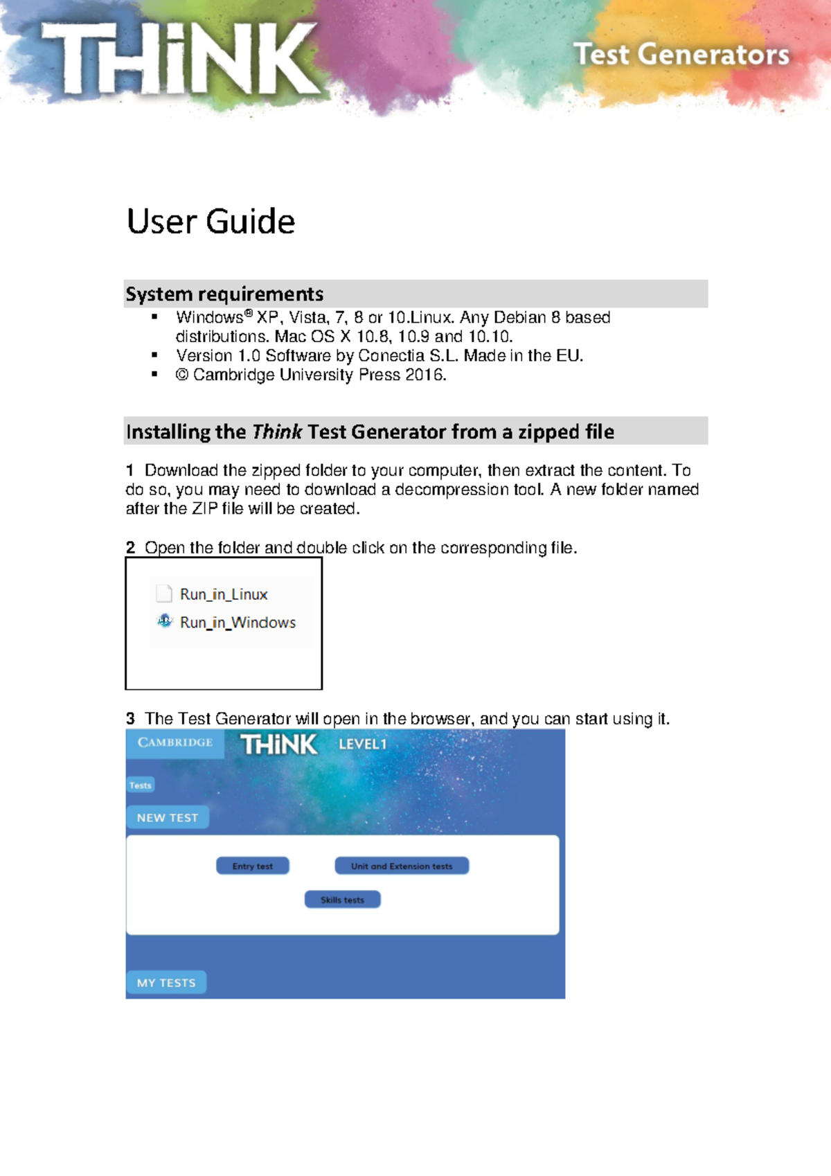 Think Test Generator User Guide for Creating and Customizing Tests ...