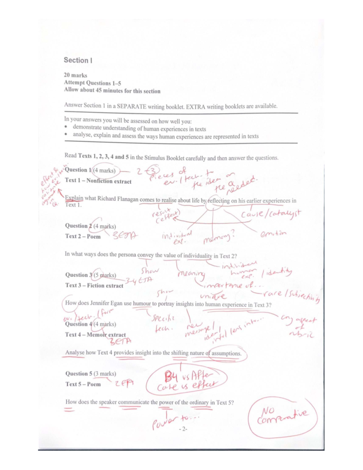 2024 Catholic Trials HSC Section 1: Questions & Responses Guide - Studocu