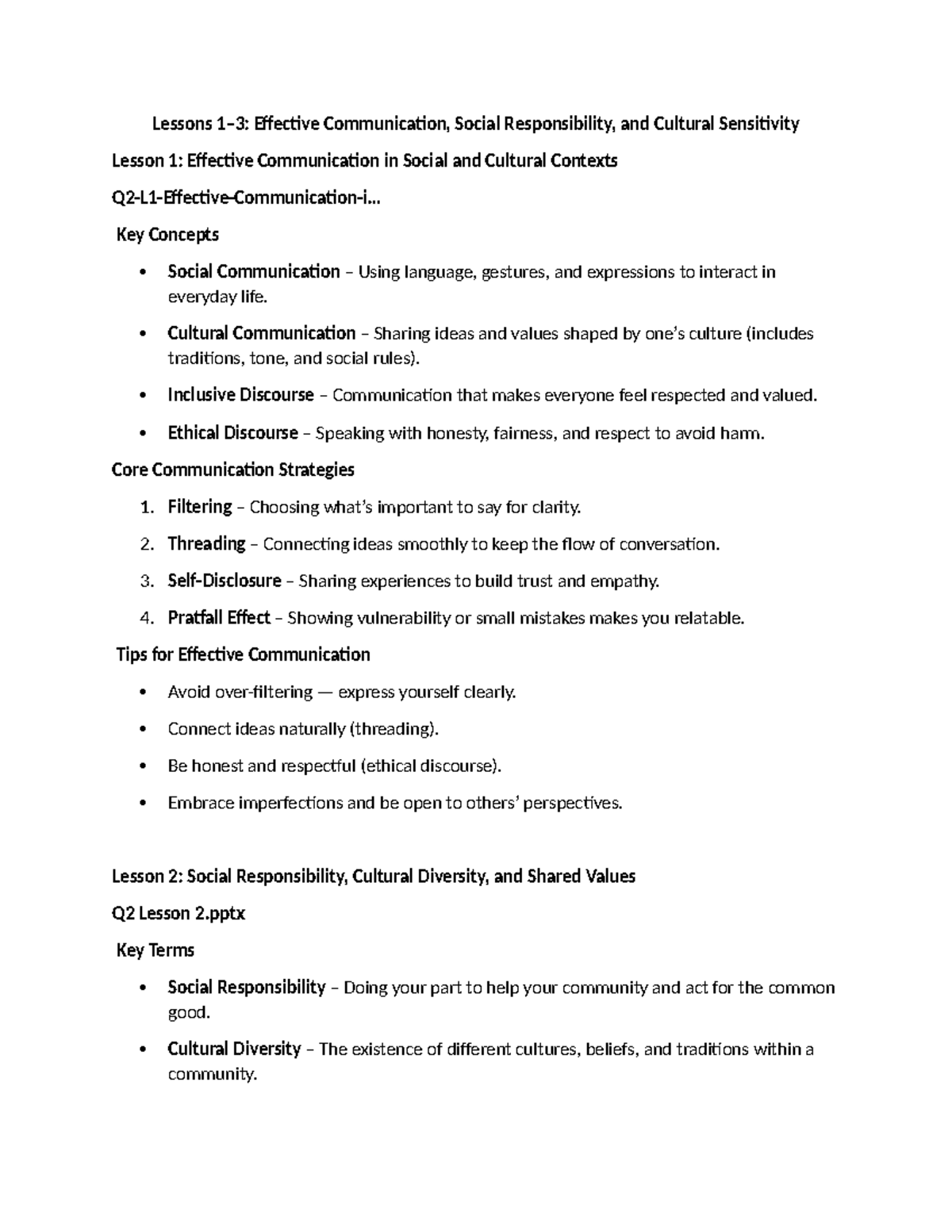 Effcom 2 - Lessons on Effective Communication & Cultural Sensitivity ...