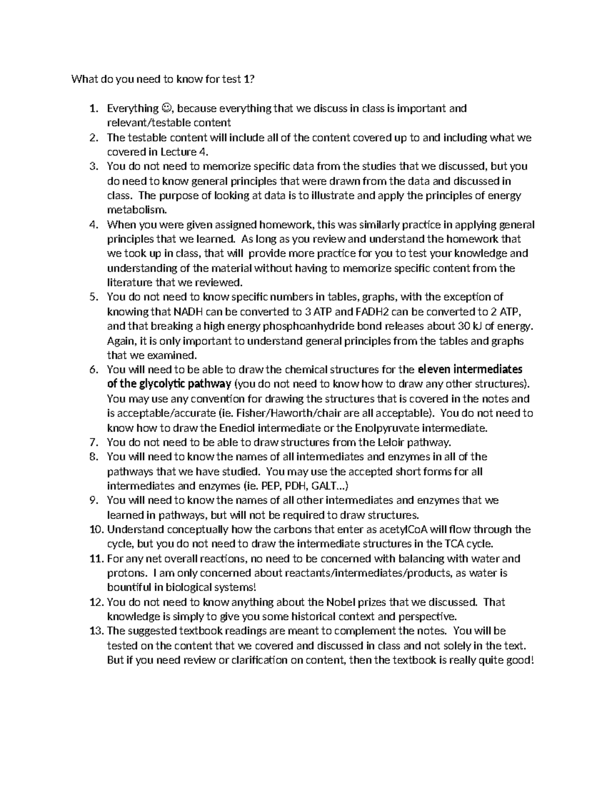 Test 1 Study Guide: Key Concepts and Principles for Success - Studocu