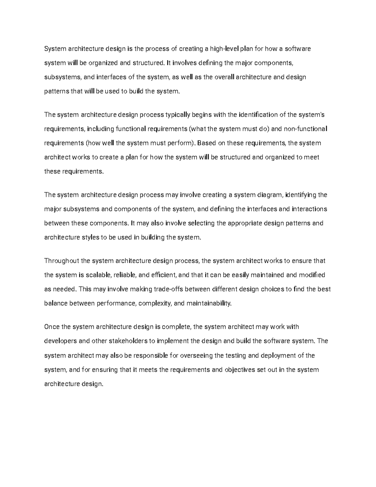 Coding notes interfaces - System architecture design is the process of ...