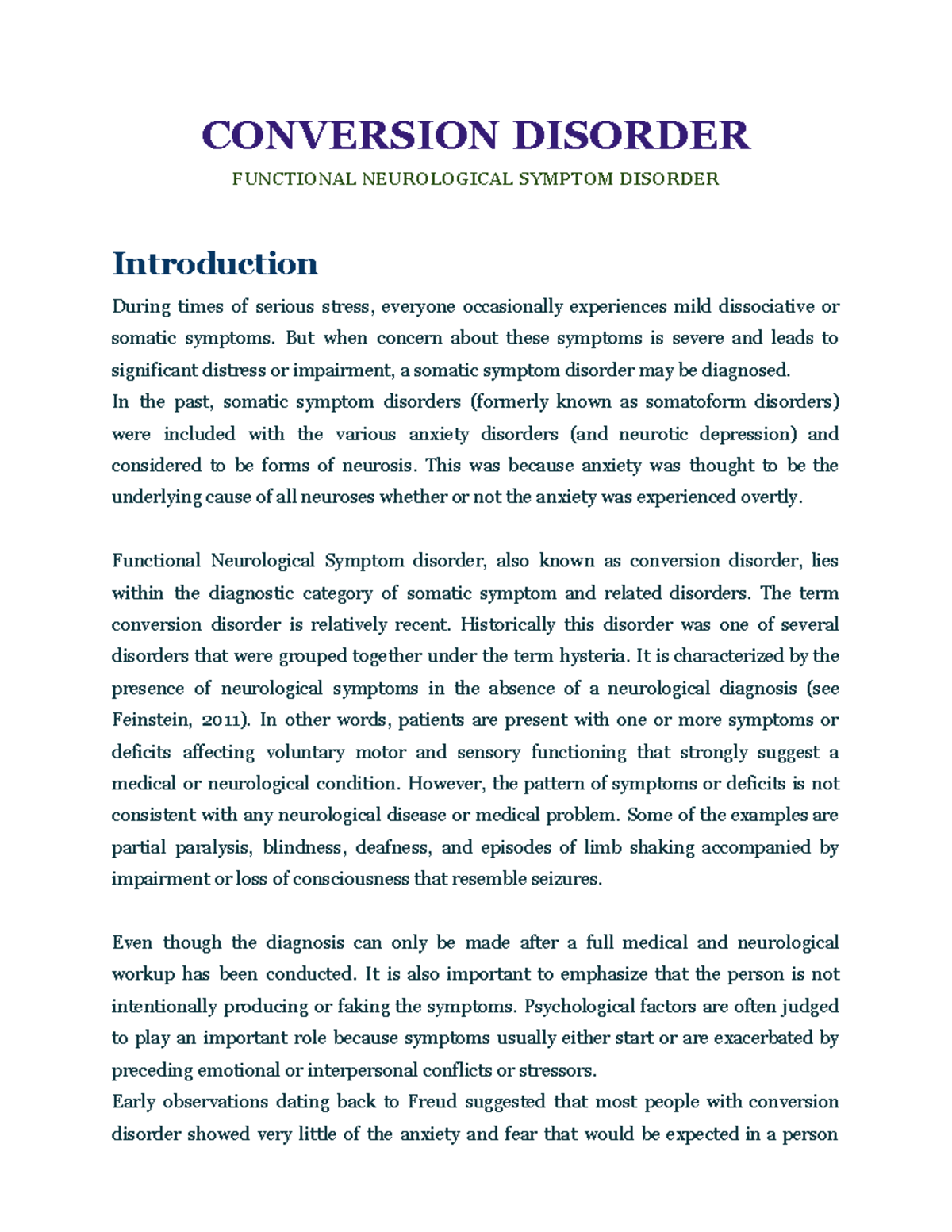 Conversion Disorder Overview: Key Concepts and Treatment Approaches ...
