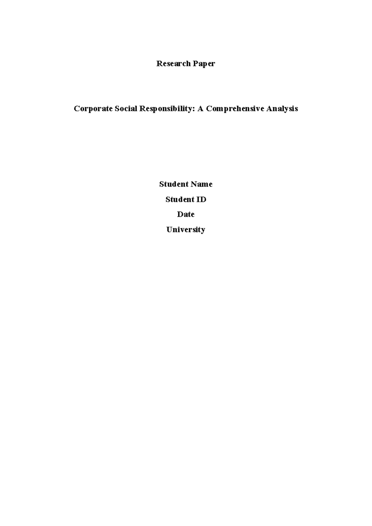 LAWS1100 Research Paper: Corporate Social Responsibility Analysis - Studocu