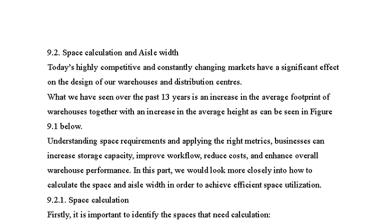 Space Calculation - Tính Toán Diện Tích Xưởng in Competitive Markets ...