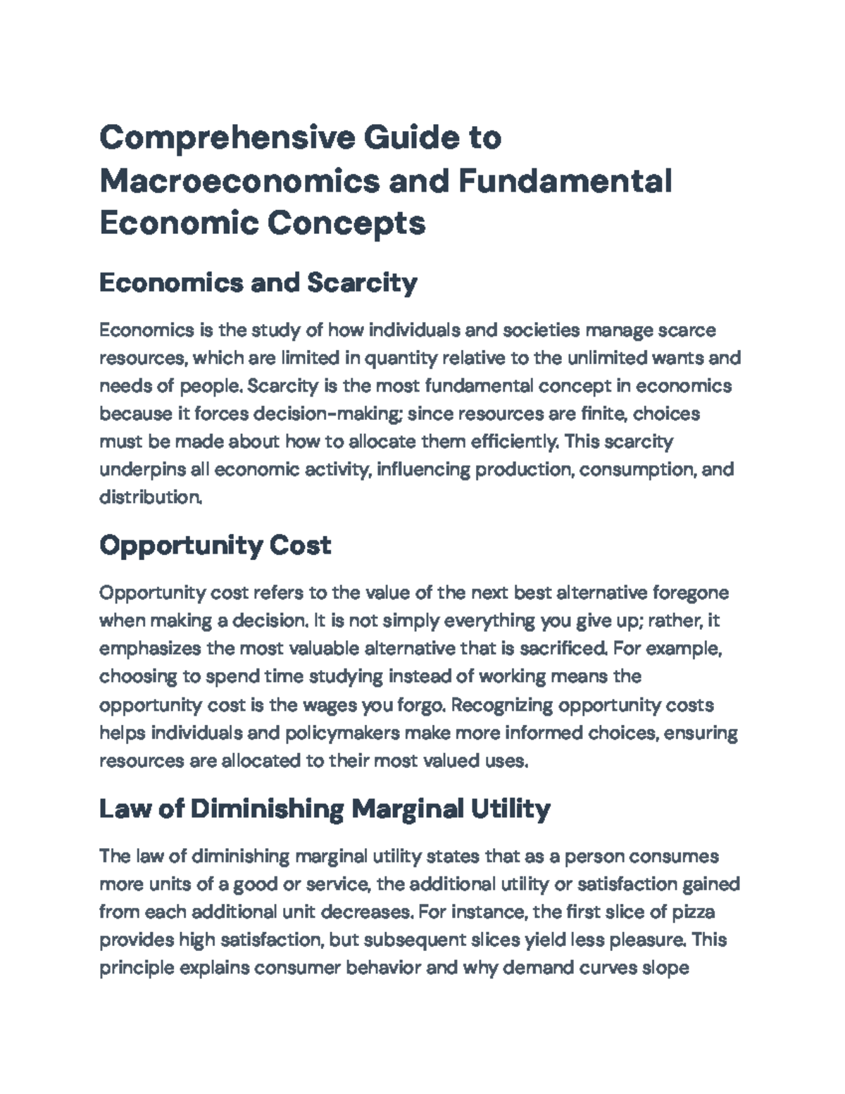 Comprehensive Guide to Macroeconomics: Key Concepts for Exam Prep - Studocu