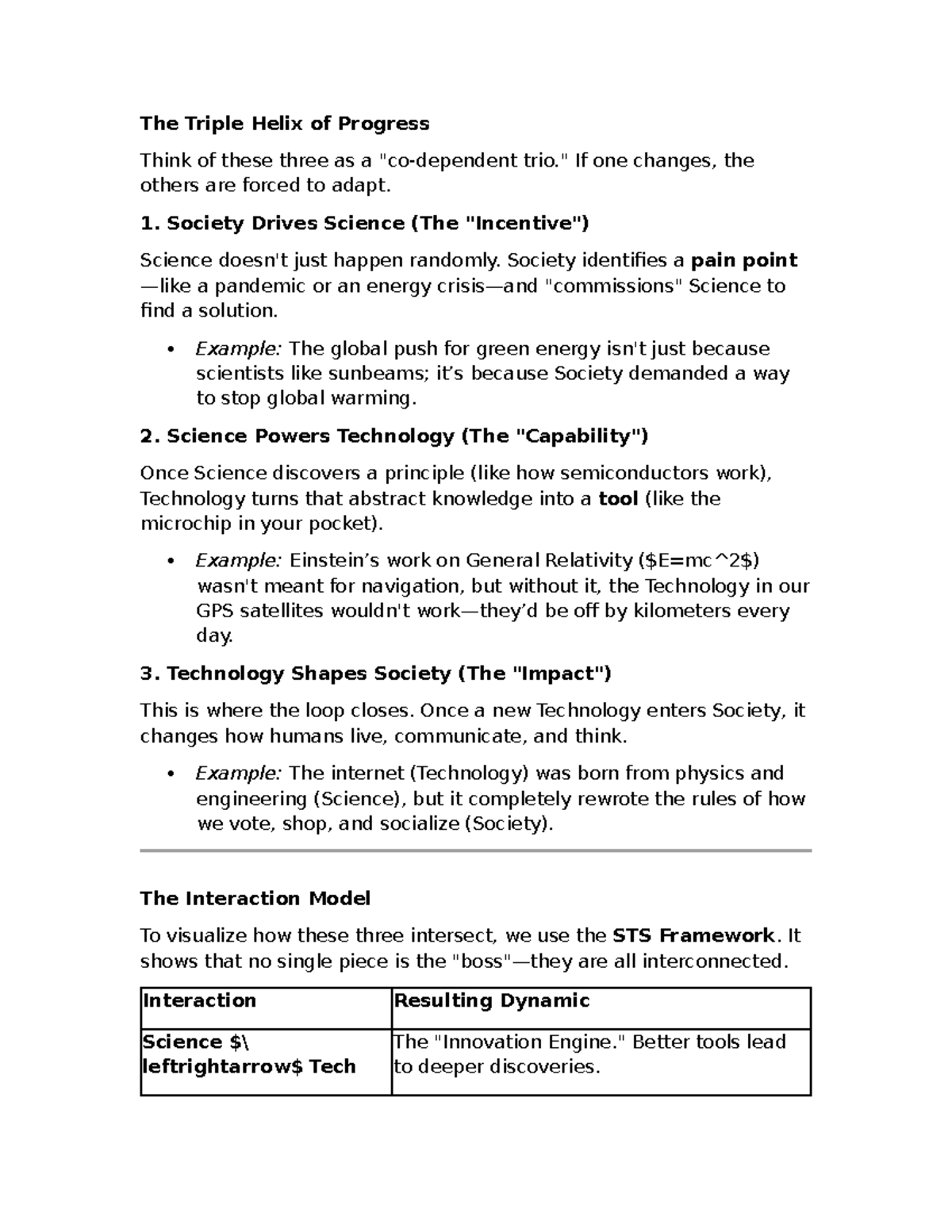 The Triple Helix of Progress: Society, Science, and Technology Dynamics ...