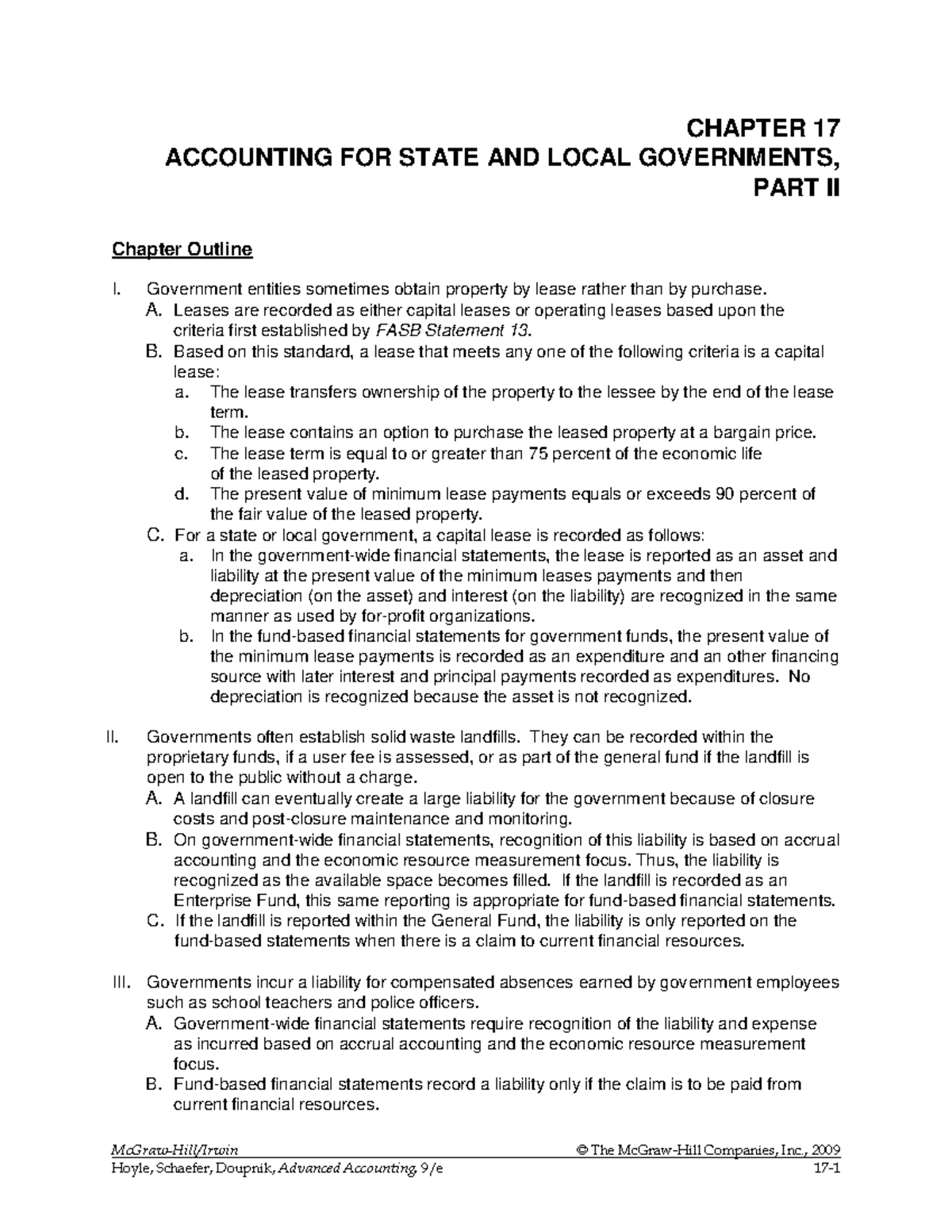 Solution manual Advanced Accounting 9e by Hoyle Ch17 - Find more slides ...