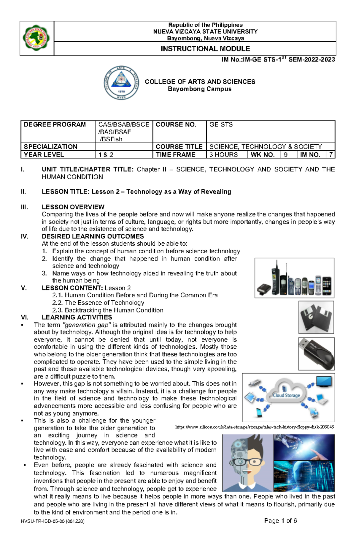 Sts mod 7 final - STS MODULE 7 - NUEVA VIZCAYA STATE UNIVERSITY ...