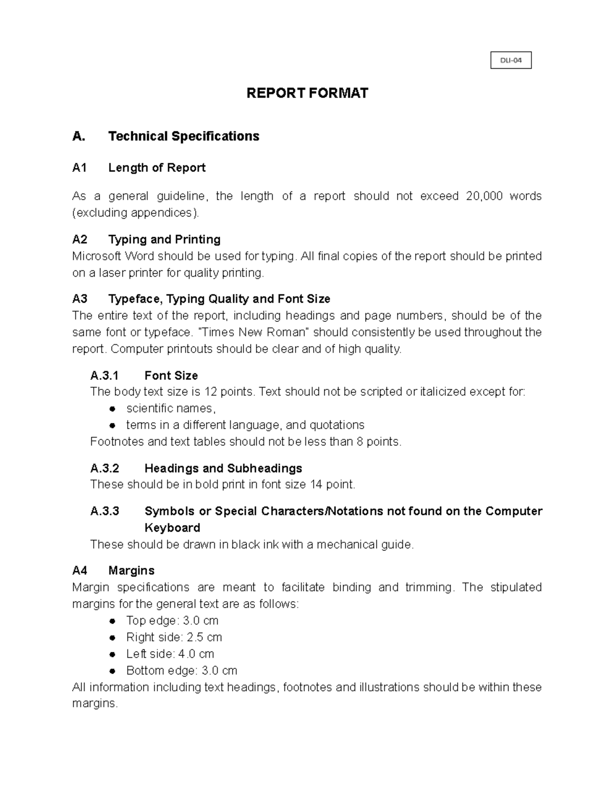 Report Format Guidelines for INTERN - Studocu