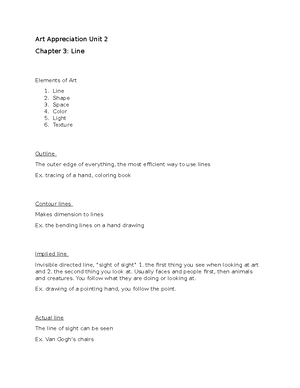 Unit 3 - Chapter 6 and 7 - Unit 3 Chapter 6: Texture, Time, and Motion ...