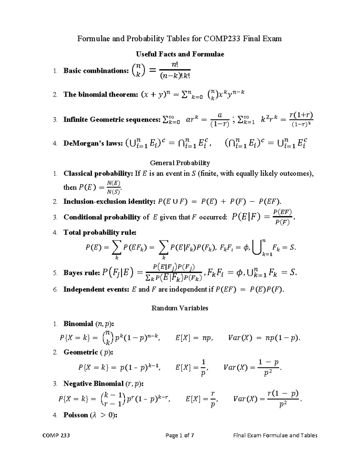 Formulae for COMP 233 Final Lastest 15c1a9cafdf 24e6f9fb6b1e27d1a9562 ...