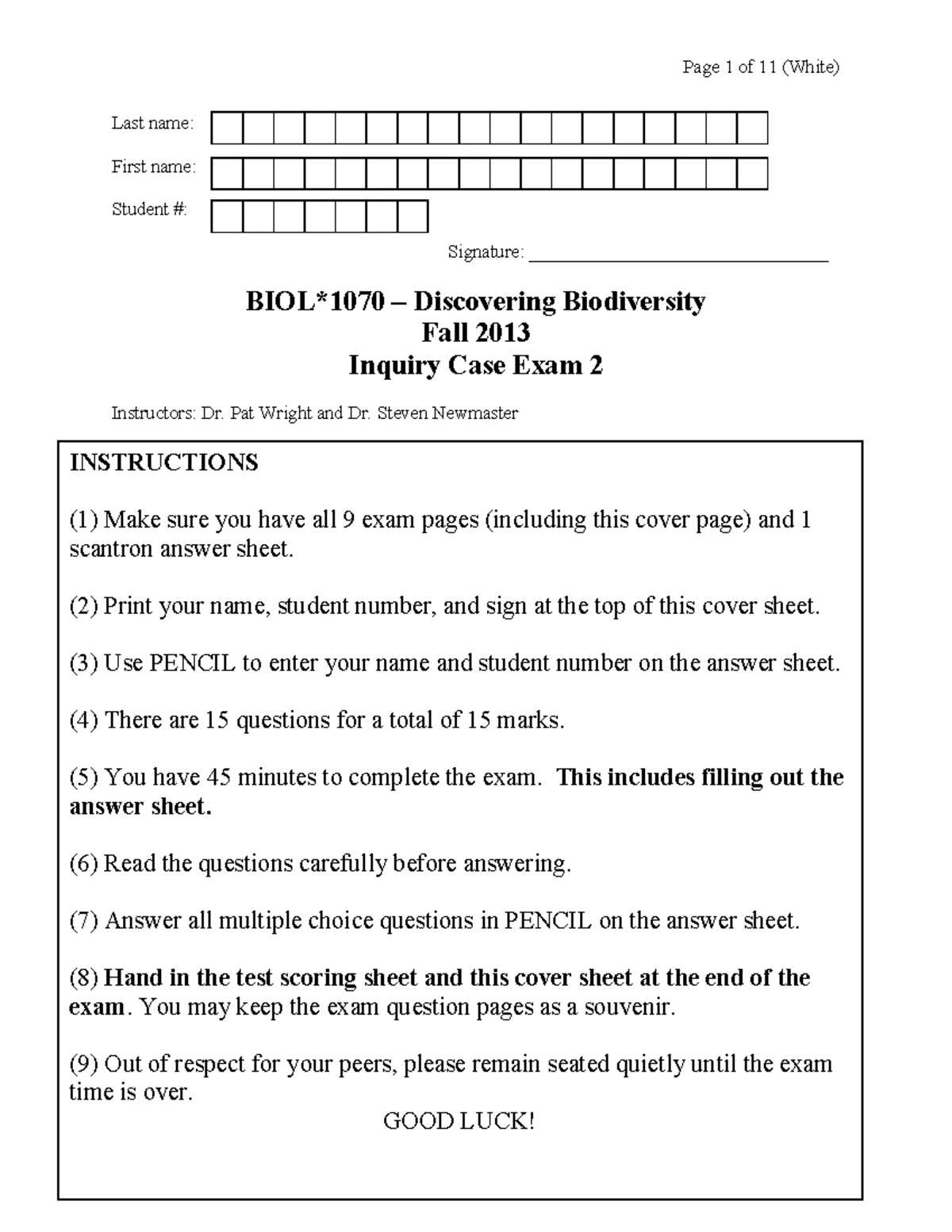 BIOL*1070 W24 - Practice Topic Test 2 Answer Key Revised - Studocu