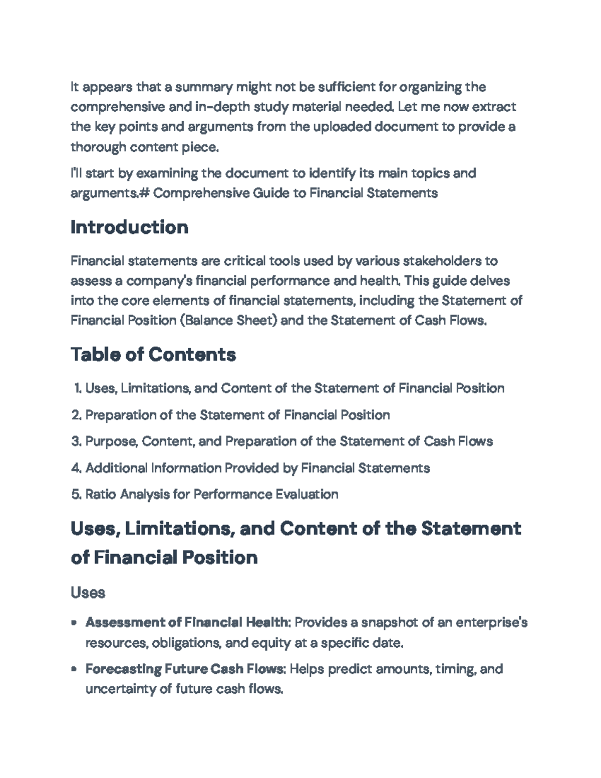 Comprehensive Guide to Financial Statements: Preparation & Analysis ...