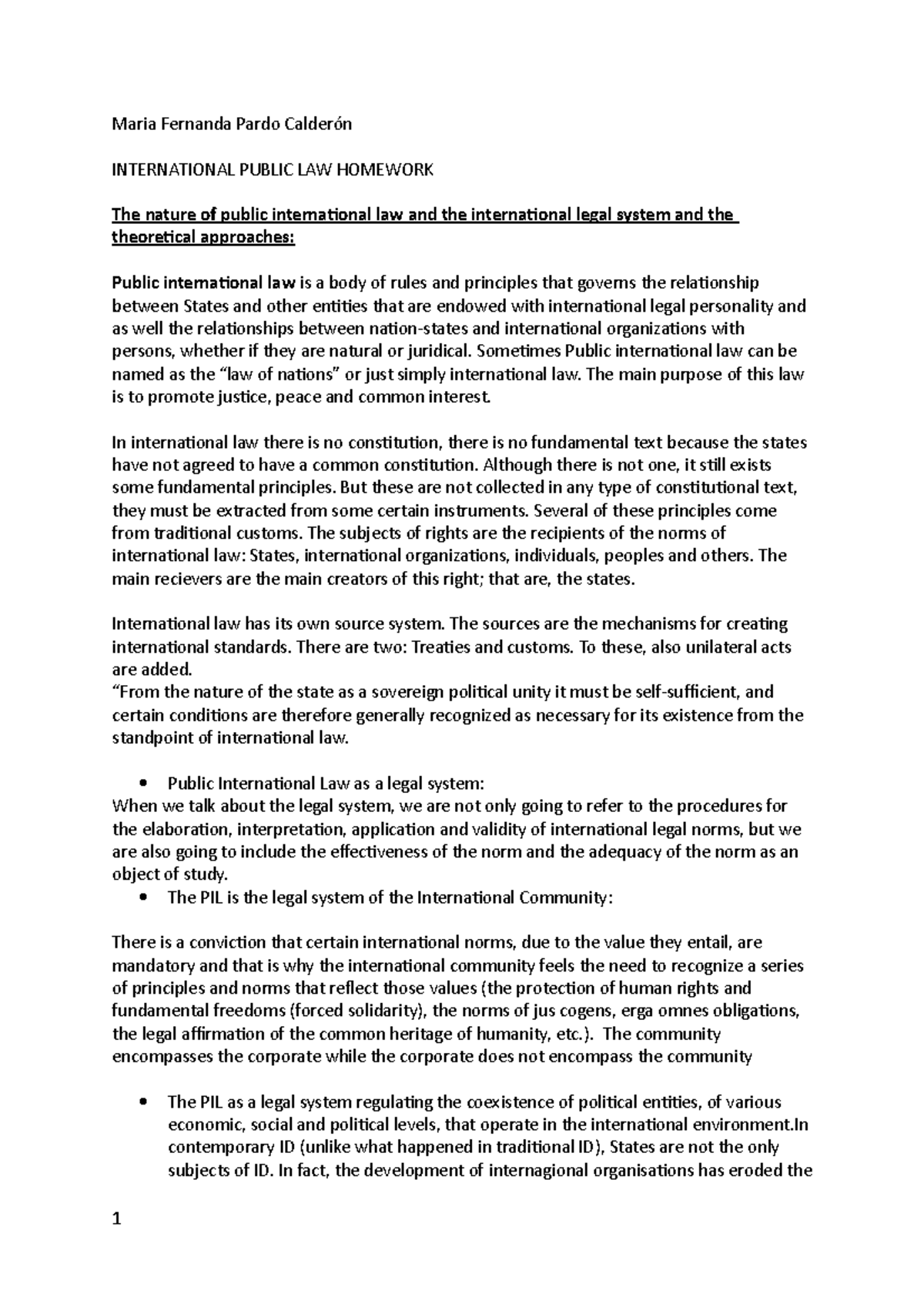 PIL UNIT 1 - Key Summaries on Public International Law for Success ...