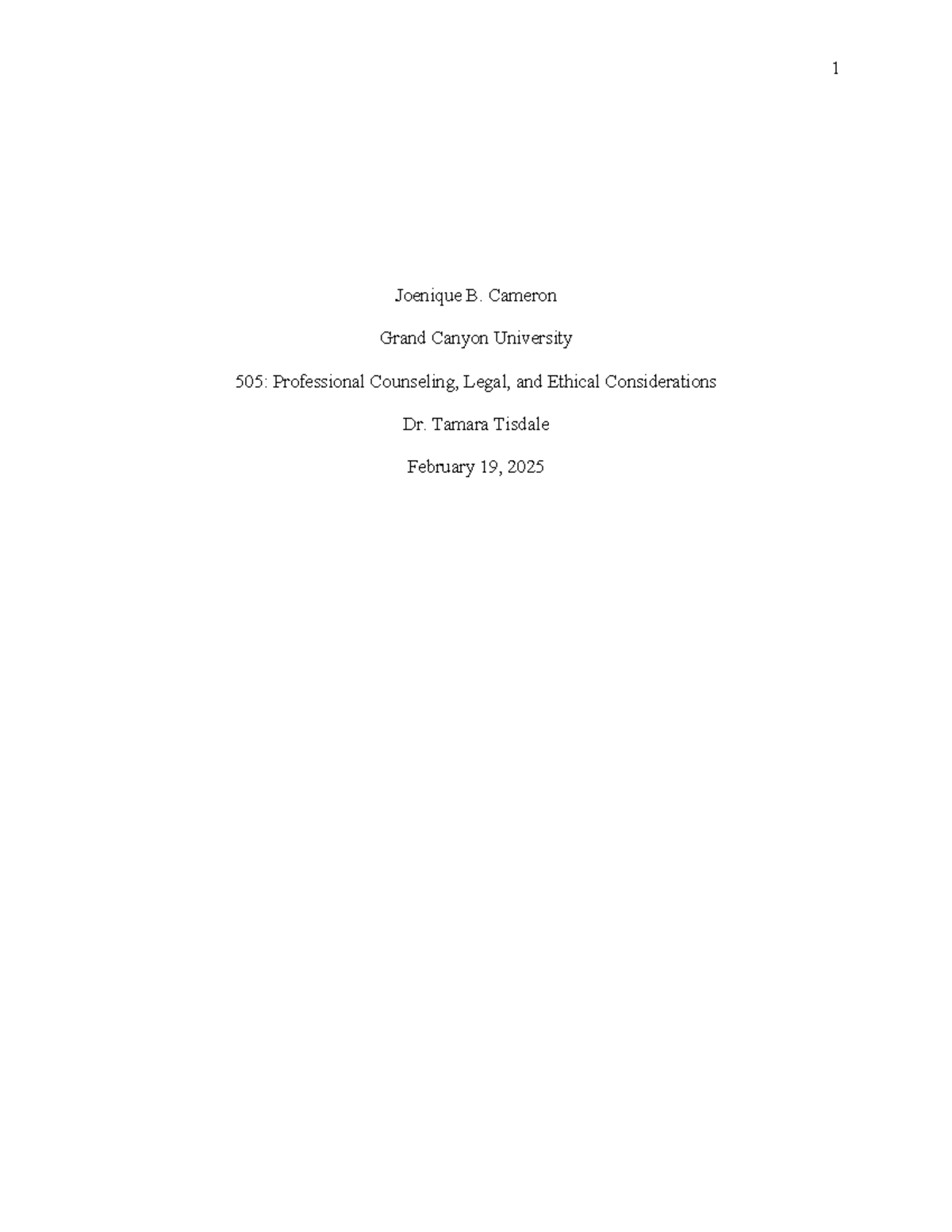 Ethical Boundaries and Practices in Counseling (505: Prof. Counseling ...