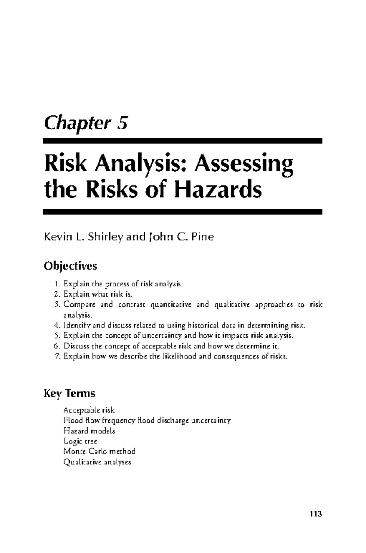 Chapter 5: Risk Analysis - Evaluating Hazards and Their Impacts ...
