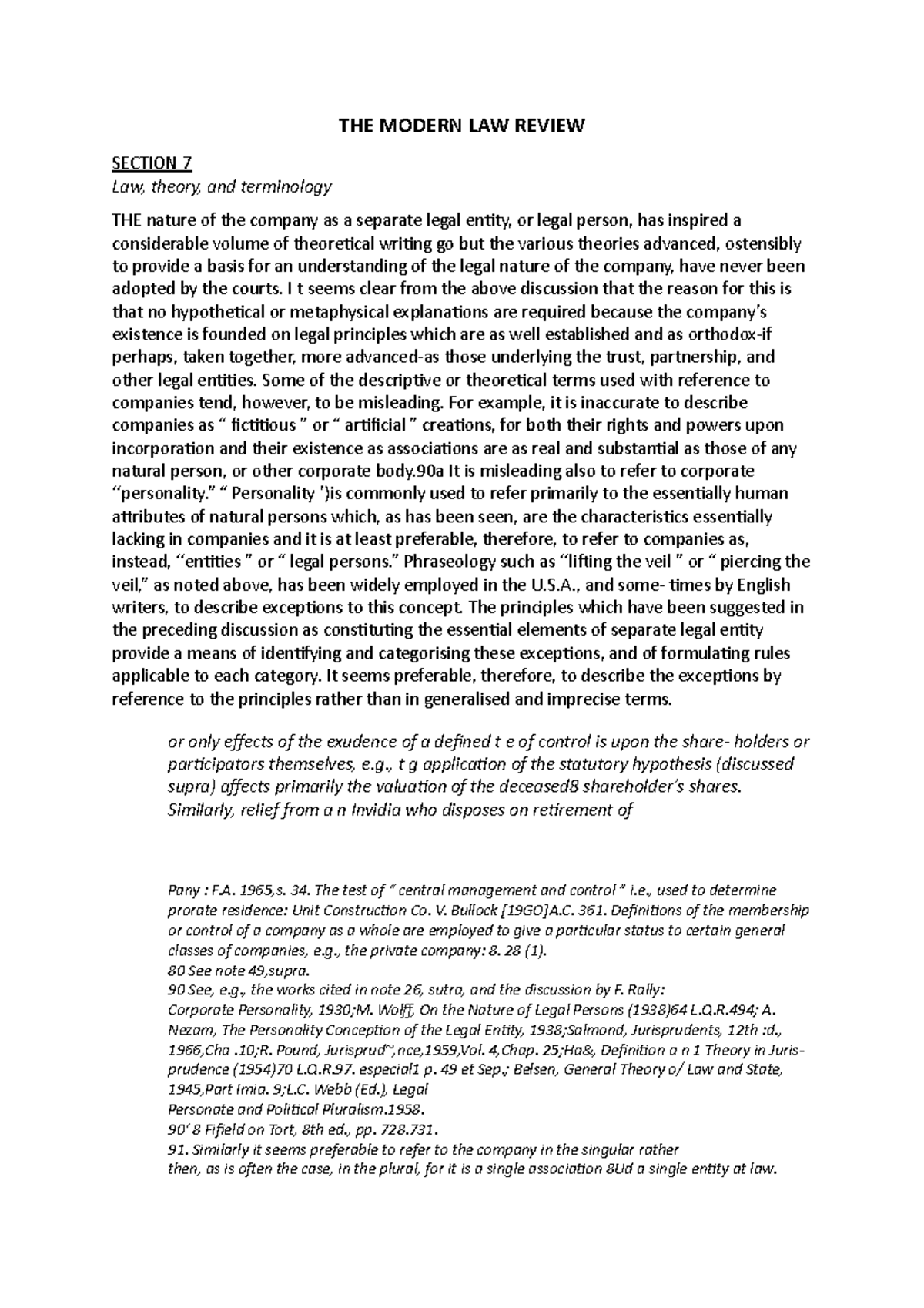 The Modern Law Review - Section 7 - Law, Theory and Terminology - THE ...