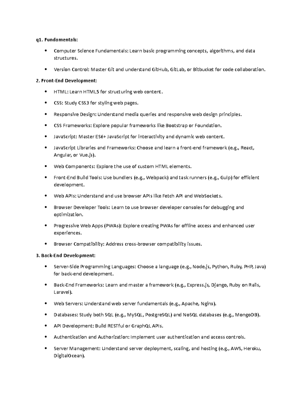 Web Development Essentials: Full Stack Overview and Tools - Studocu