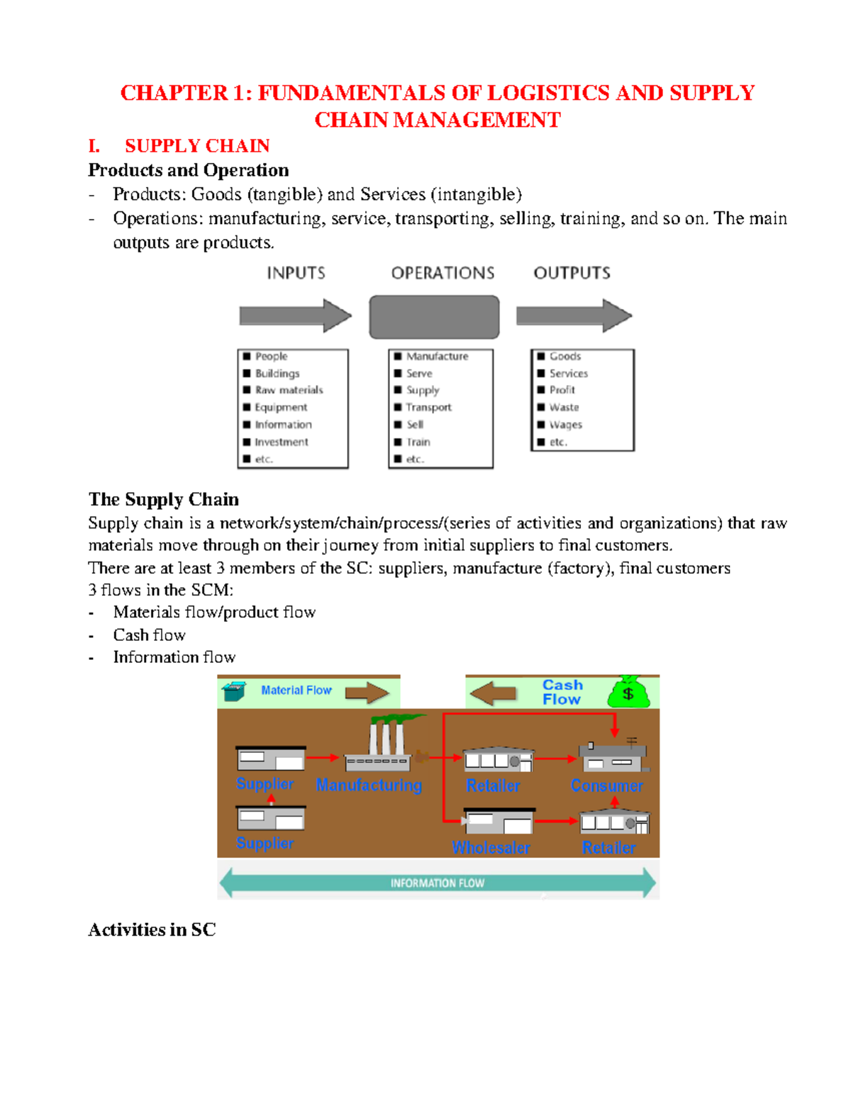 Midterm - fthmfv - CHAPTER 1: FUNDAMENTALS OF LOGISTICS AND SUPPLY ...