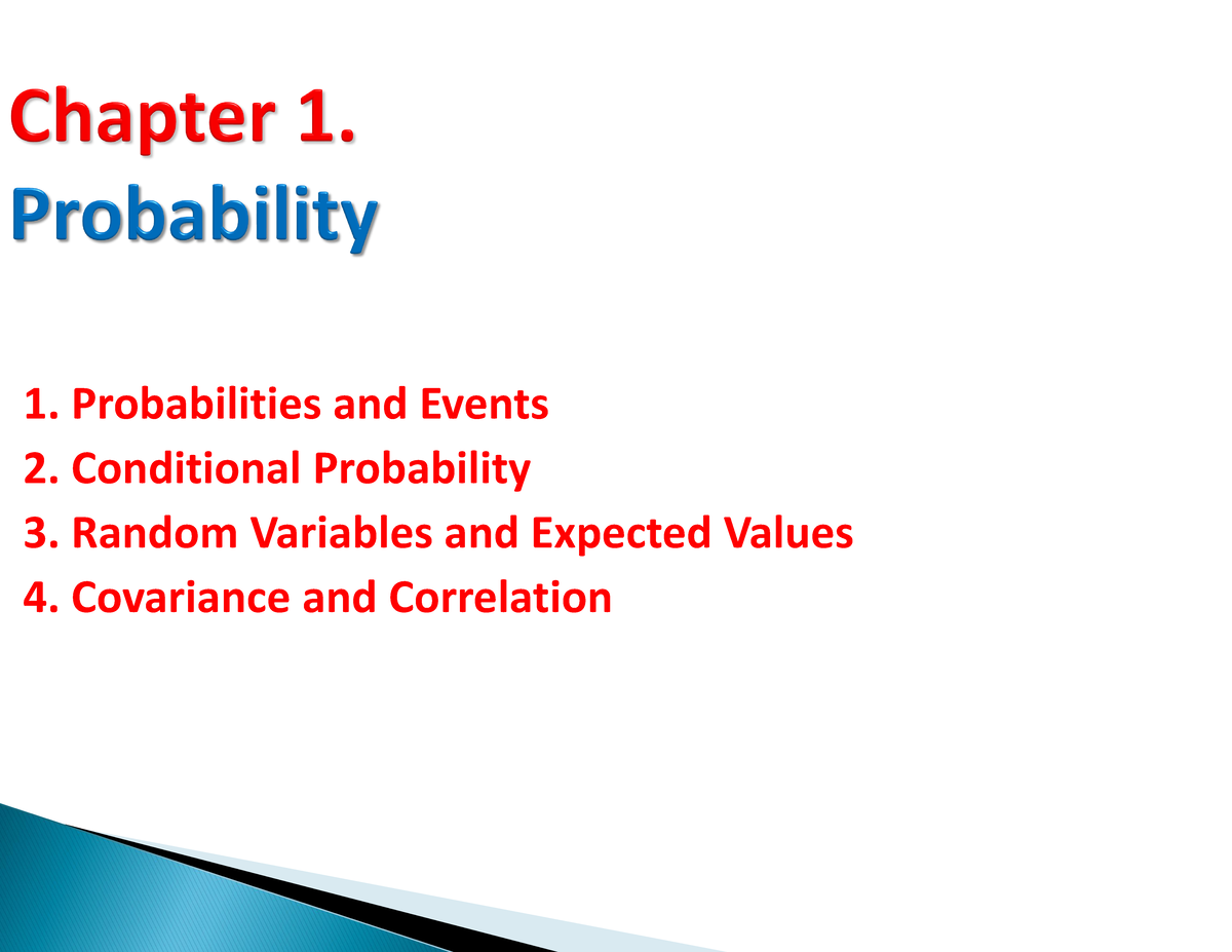 Quantitative methods for Finance_Chapter 1: Probability - Quantitative ...